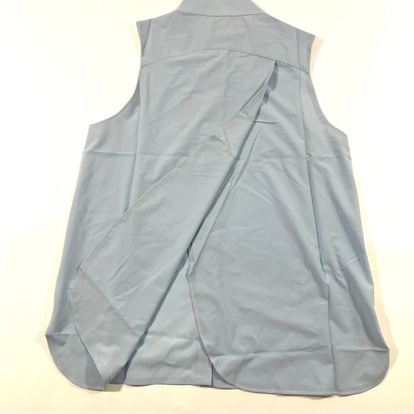 Ministry Of Supply Juno Mock Neck Tank Chambray Blue - Picture 3 of 10